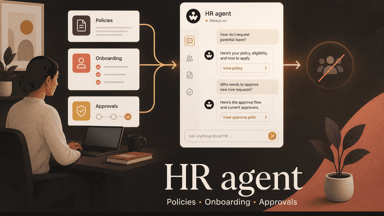 HR agent — policies, onboarding, and approvals without a helpdesk bottleneck